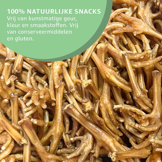 Woef Woef Snacks Snacks pour chiens Cuisses de poulet - 0,50 KG - Snacks cocooning - Viande séchée - Kip - à partir de 3 mois - Geen additifs