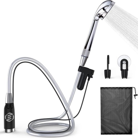 Draagbare Elektrische Douche, Voor Op De Camping, Ingebouwde 4800mAh Accu En Met Douchekop En Afsluitventiel