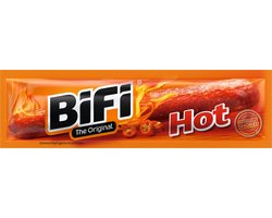 Bifi Original Hot - Salami Sticks - Pittig van Smaak met Chili kruiden - Ideale Vlees Snack - voor Tussendoor, Onderweg of in de Lunchtrommel - 40x20g
