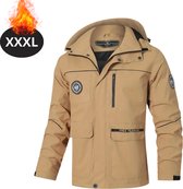 Coupe-vent Nivard pour homme - Parka - Printemps-Automne - Veste - Adulte - Coupe-vent - Plein Plein air - Beige - Taille XXXL