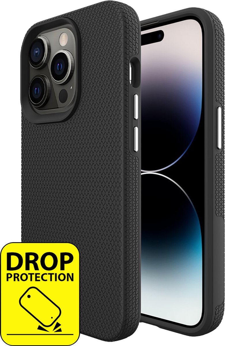 Cazy hoesje geschikt voor iPhone 15 Pro Max Hoesje - Drop Protection - Armor Case - Zwart