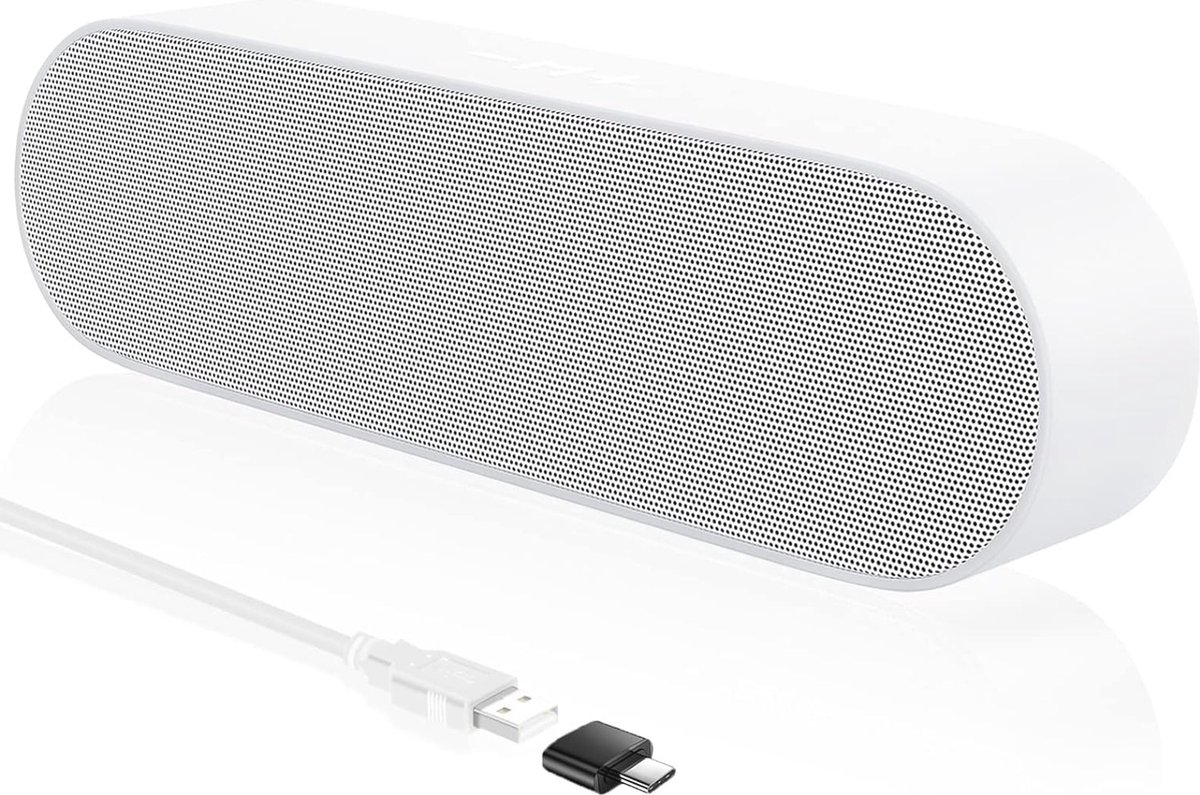 USB Computerluidspreker met Deep Bass en Mute Knop voor Desktop en Laptop