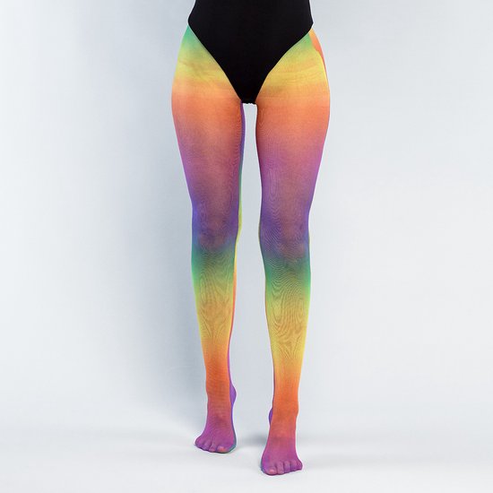 Collants Arc-en-Ciel Boland 50 Deniers - Multicolore Pour Fête Pride & Carnaval | Taille Unique Femme