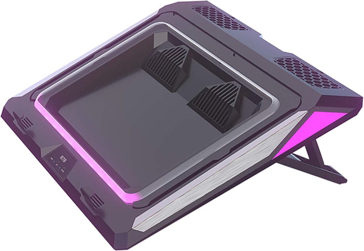 Dubbele ventilator Laptop Koelpad voor 14-17 Inch Gaming Laptop met Stoffilter en Verstelbare Hoogte