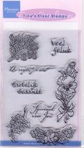 TC0806 clearstamps Tekst en Bloemen