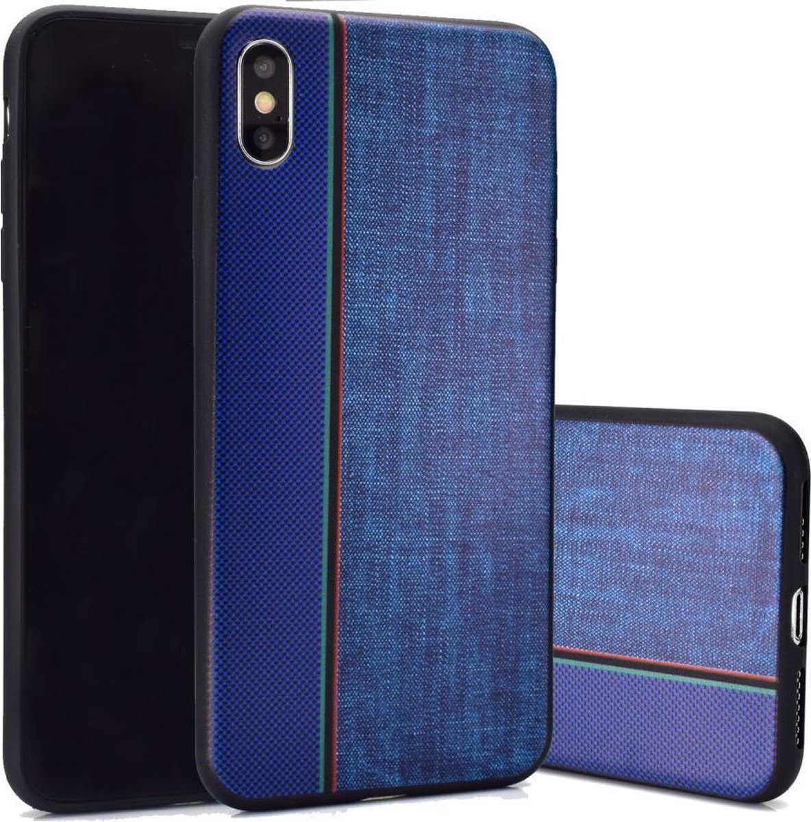Jeans Softcase - Iphone XS Max Hoesje - Blauw