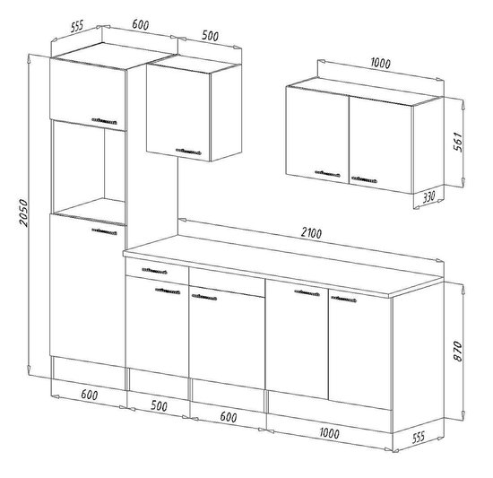 Complete keuken Meister New York 270cm incl apparatuur