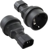 C14 - CEE 7/3 stroomadapter voor UPS/PDU / zwart