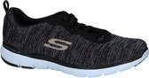 Zwarte Runners met Glitters Skechers Flex Appeal 3.0  Dames 36