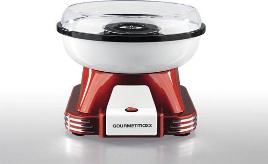 GOURMETmaxx Suikerspinmachine voor thuis - Het rode origineel met 10 stokjes & maatlepel in nostalgisch retro design - Suikerspin van de hoogste kwaliteit voor elke gelegenheid — afbeelding 4