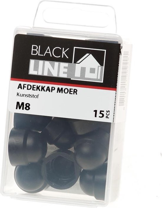 Hoenderdaal Afdekkapje zwart M8 Verpakt per 15 stuks
