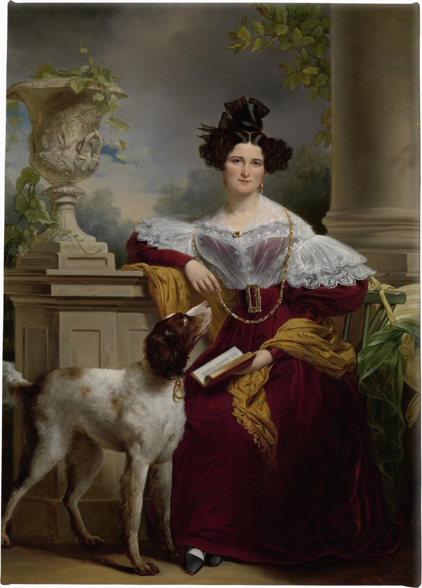 Portret van Alida Christina Assink | Jan Adam Kruseman | Wanddecoratie | 60 CM x 90 CM | Canvas | Foto op canvas | Oude Meesters