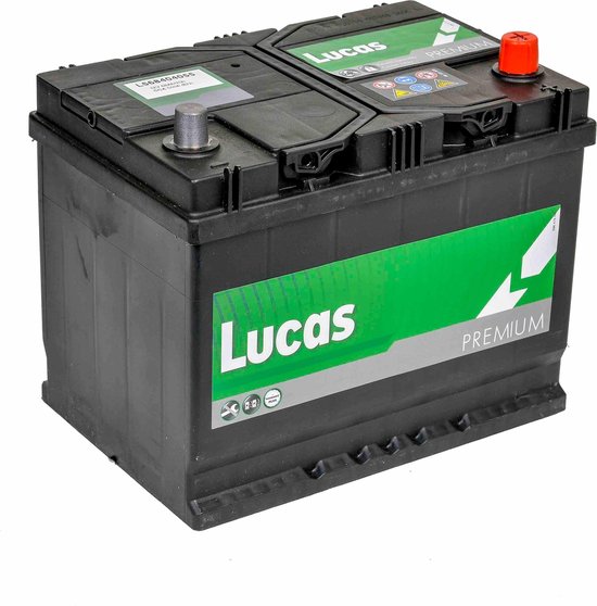 Lucas Premium Auto Accu | 12V 550 CCA | Rechts / - Pool Links |... | bol.com