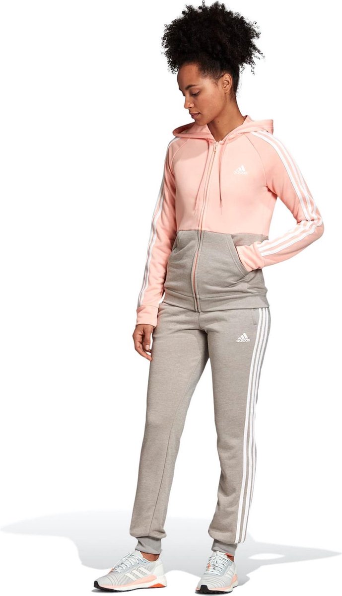adidas Game Time Trainingspak - Maat M - Vrouwen - roze/grijs | bol.com