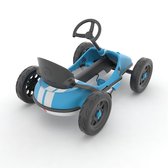 Bol.com Chillafish Monzi-RS race gocart op 4 wielen opvouwbaar en snel voor 3 tot 7 jaar Blauw aanbieding