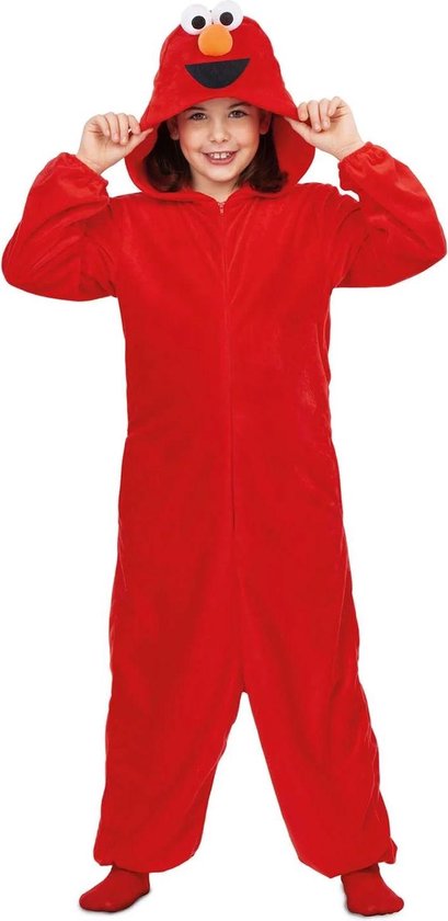 Inspecteur Voorrecht mooi Elmo onesie | Sesamstraat | licentie kostuum voor kinderen | 10-12 jaar |  bol.com