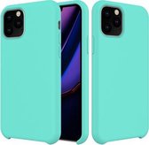 white label liquid silicone back cover geschikt voor Apple iphone 11 pro max turquoise