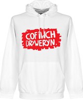 Cofiwch Dryweryn Wall Hoodie - Wit - S