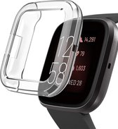 Fitbit Versa 2 Hoesje + Screenprotector - Siliconen TPU Case Transparant geschikt voor Volledige 360 Graden Bescherming - iCall