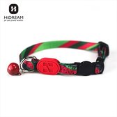 HiDream ProFusion verstelbare kattenhalsband met veiligheidssluiting - Belletje -Kliksluiting - halsband voor kat  - Watermelon