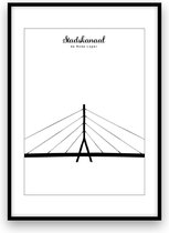 Stadskanaal stadposter - Zwart-wit