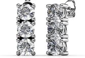 Dammade oorbellen - Swarovski Kristal - Zilverkleurig - Dames - San Marino