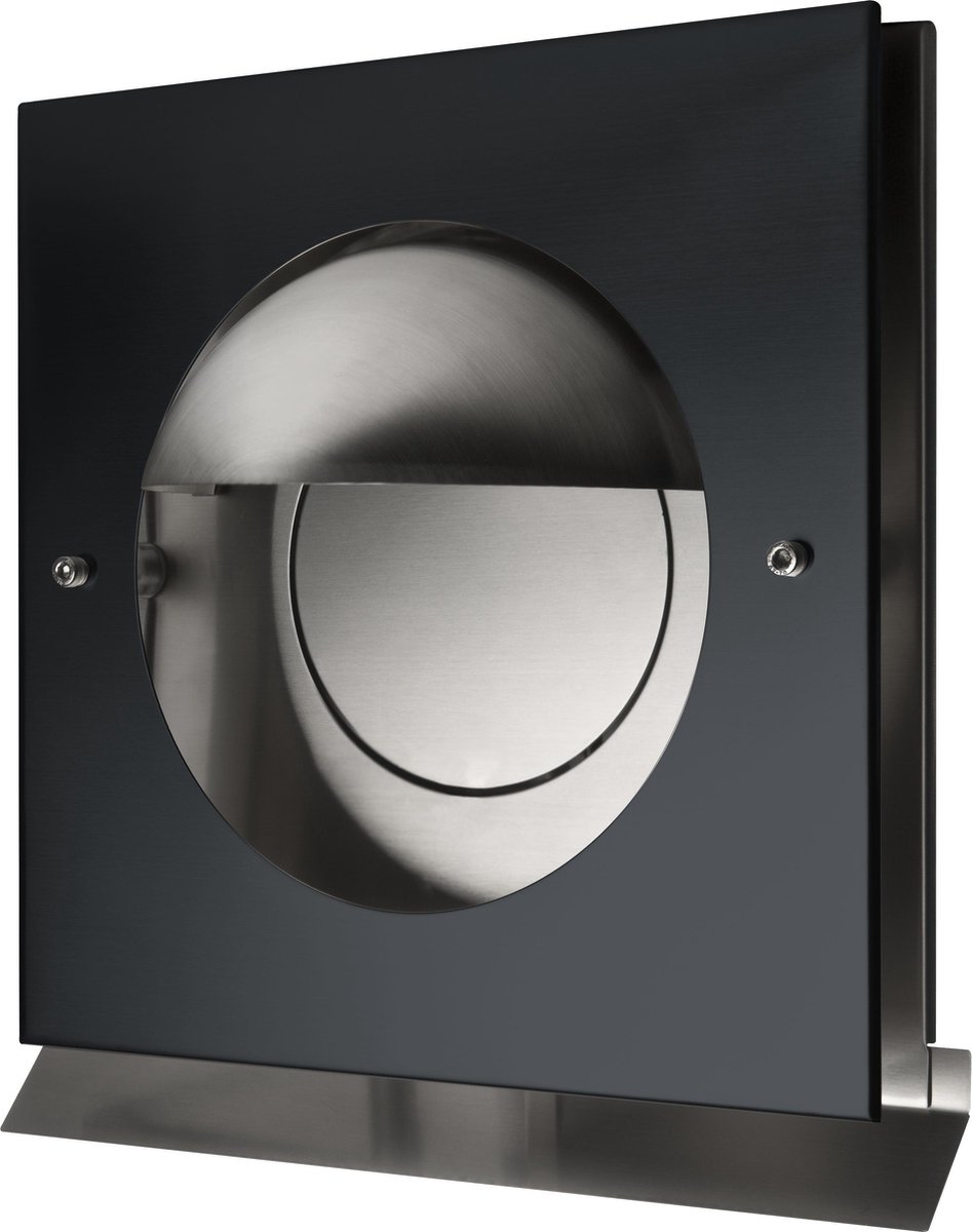 Opbouw uitblaas ventilatierooster Ø 125 mm zwart (RAL7021) met geïsoleerde terugslagklep