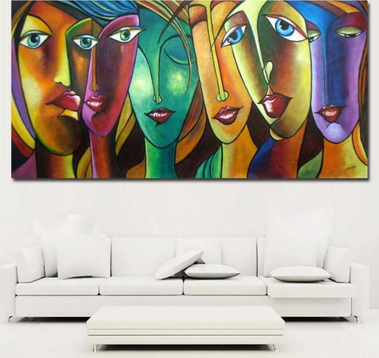 Bij wet Een goede vriend Onderverdelen Canvas Schilderij * 6 Abstracte Sexy Vrouwen * - Kunst aan je Muur - Modern  -... | bol.com