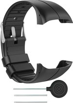 Siliconen Horloge Band Geschikt Voor Polar M430 & M400- Armband / Polsband / Strap Bandje / Sportband - Zwart