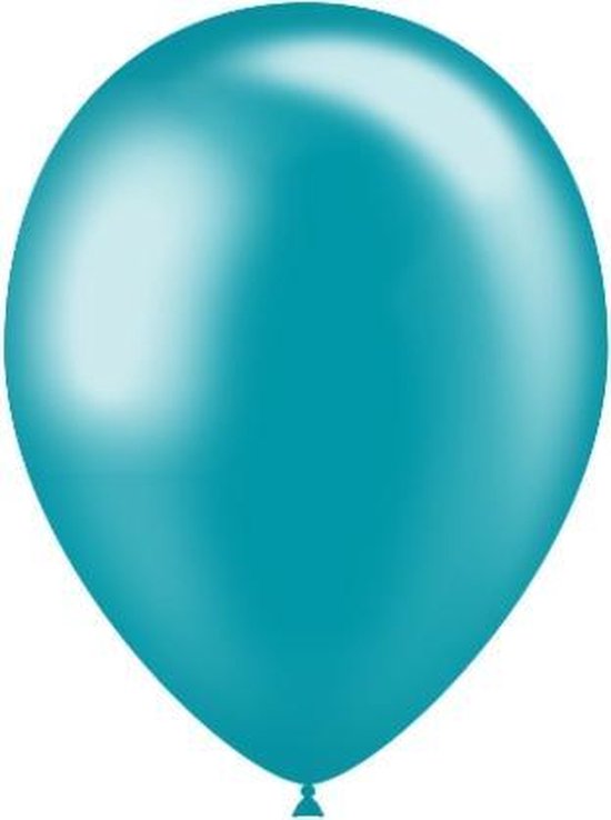 Turquoise Ballonnen Metallic 25cm 50st