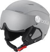 Bollé Backline Matte Grey & White / Silver Gun + Lemon Visor 59-61 Skihelm Unisex - Grey