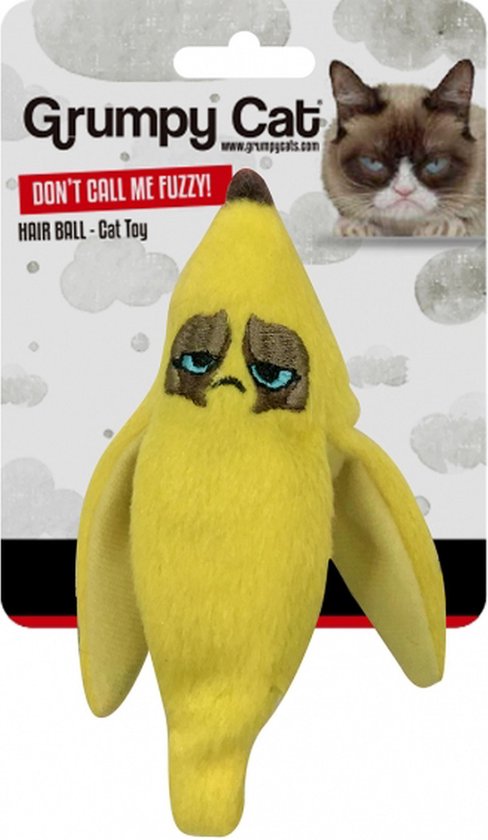 Grumpy Cat Banaan - Speeltje met Catnip Kattenkruid