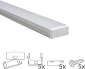 Profilé de bande LED en saillie 2M - hauteur 10 mm - couvercle inclus