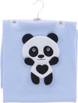 Babystartup - Wiegdeken - Panda - Blauw - Baby - Dekentje - Gebreide deken - Jongentje