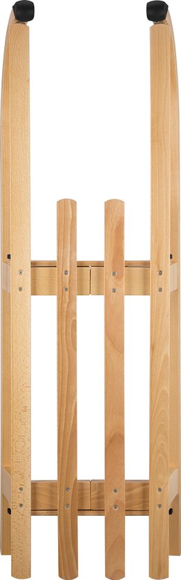 Slede hout opklapbaar 110 cm + rugleuning + trekkoord (houten slee) Nijdam Black Limited Edition - Nijdam