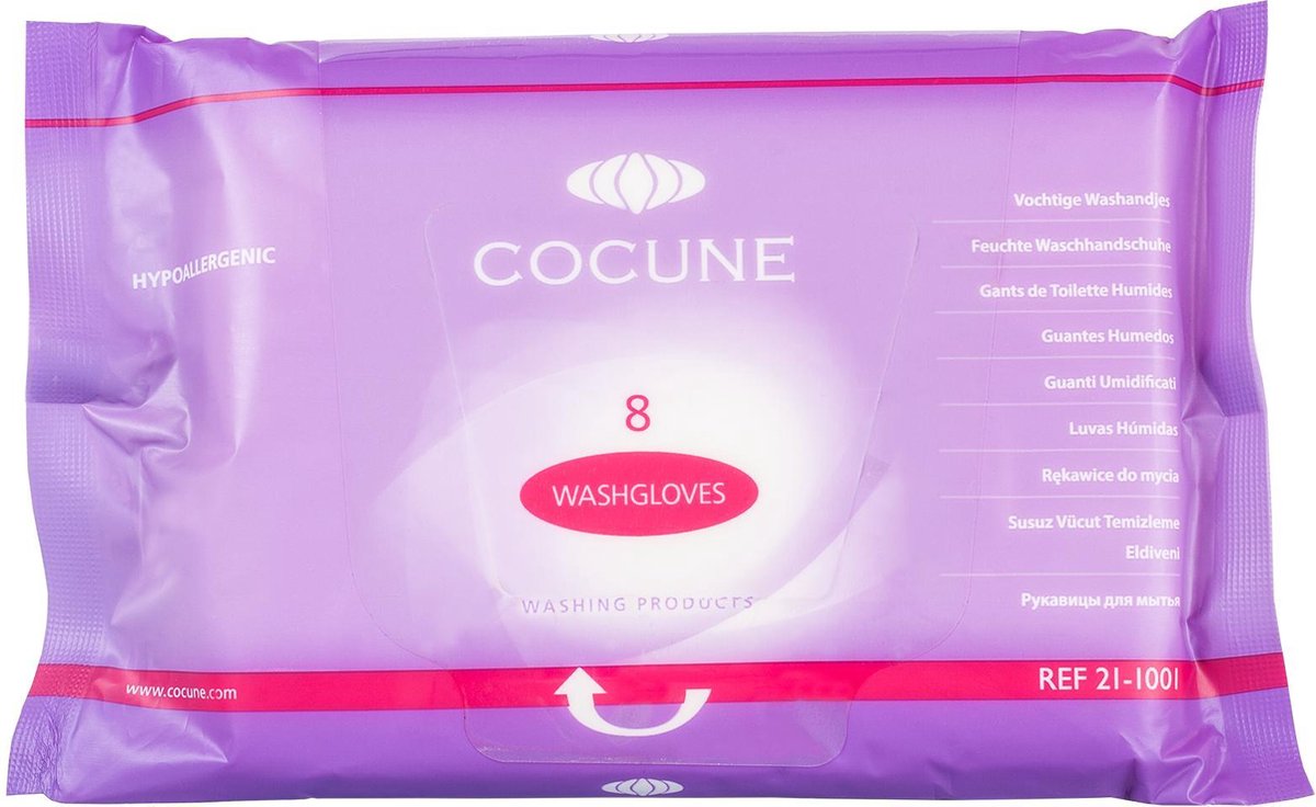 Goedkoopste 40 Cocune Vochtige Washandjes Geparfumeerd (5 pak van 8 stuks