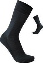 77% Merino Wollen Sokken L/R - Zwart - Maat 43/45 - 2 Paar