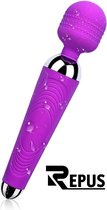 cadeau tip - REPUS Magic Wand Vibrator voor Vrouwen - Heerlijk de Clitoris Verwennen - 10 Vibratiesnelheden standen - Paars