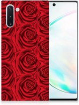 Back Case Geschikt voor Samsung Note 10 TPU Siliconen Hoesje Rood Rose