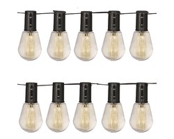 Luxform - Solar Lichtsnoer met 10 lampjes - Alicante - feestverlichting - werkend op zonne-energie
