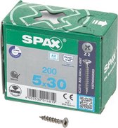 Spax Spaanplaatschroef RVS PK 5.0 x 30 - 200 stuks