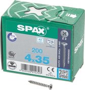 Spax Spaanplaatschroef RVS PK 4.0 x 35 (200) - 200 stuks