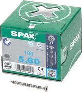 Spax Spaanplaatschroef RVS PK 5.0 x 60 (100) - 100 stuks