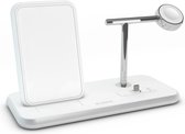 Stand + Dock + Watch Aluminium Wireless Charger - White