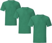 Senvi 3 pack T-Shirts Ronde hals - Maat L - Kleur - Groen Mêlee