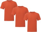 Senvi 3 pack T-Shirts Ronde hals - Maat M - Kleur: Urban Oranje