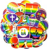 Regenboog/Pride/LGBTQ/Gay stickers - mix met 100 stuks