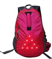 Invincer® - ReflectiveSport Sportrugtas Paars met LED verlichting – sportrugzak – Laptop rugzak – Office rugtas - schoolrugtas