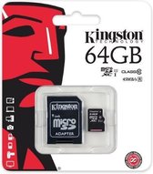 Kingston Micro SD Card 64GB Class 10 - Inclusief Adapter
