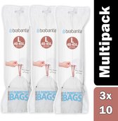 Pack of x 3 Brabantia PerfectFit Bags, Code L, 45 litre, 10 Bags per Roll - White